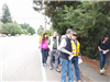 MCT Advisory Group Members Walking on Highway 99E In the Canemah Historic District