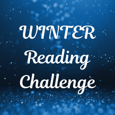 Winter Reading Challenge with dark blue