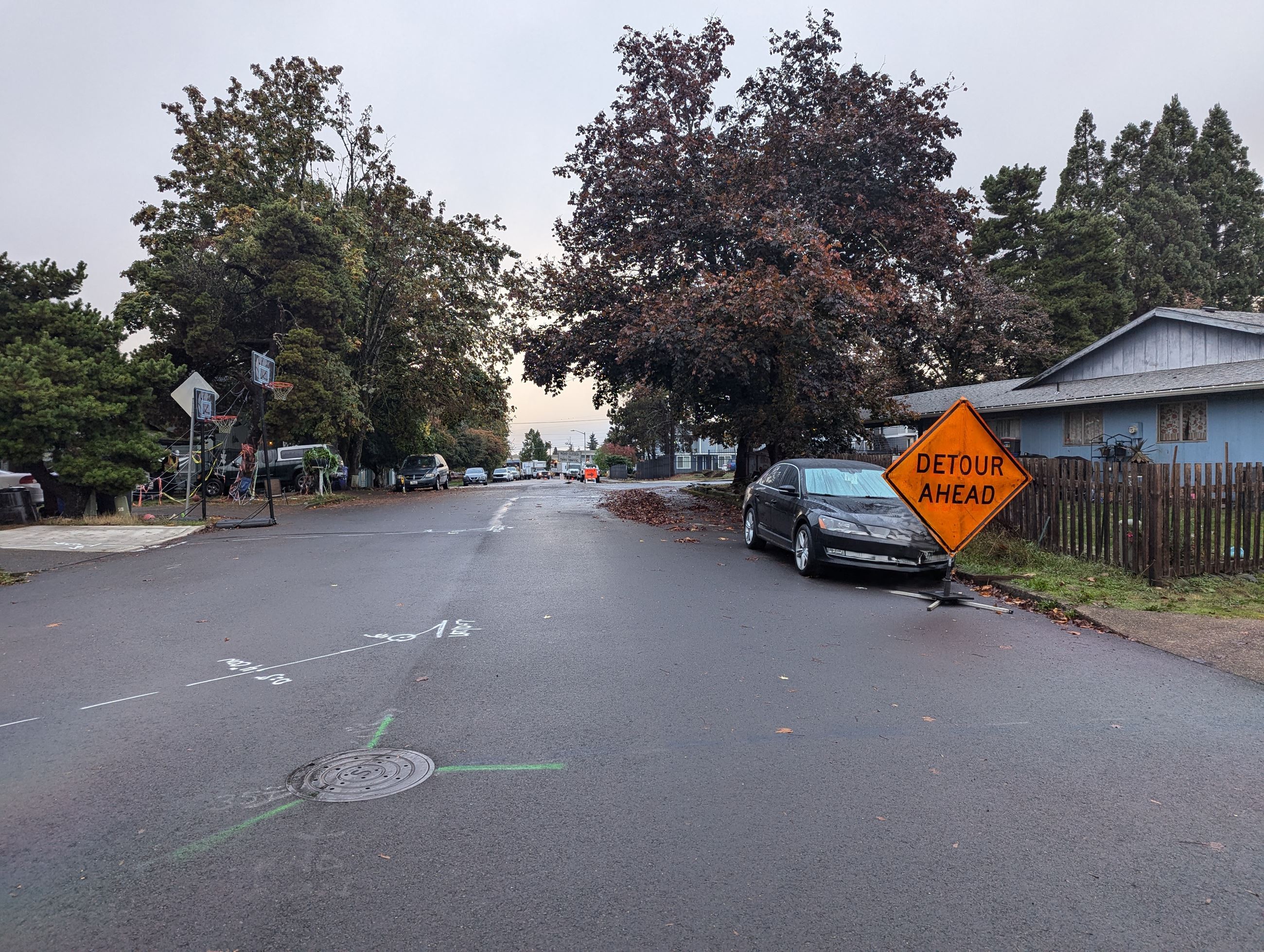 Manhole, Street, Car