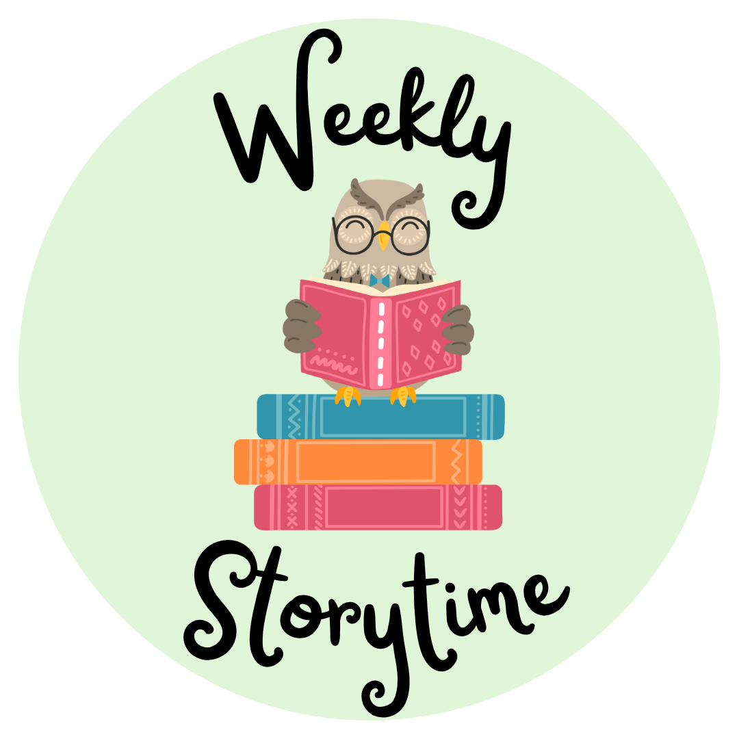 Owl reading a book atop a stack of books