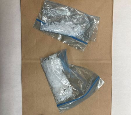 Baggies containing drugs seized during arrest on Jan. 13