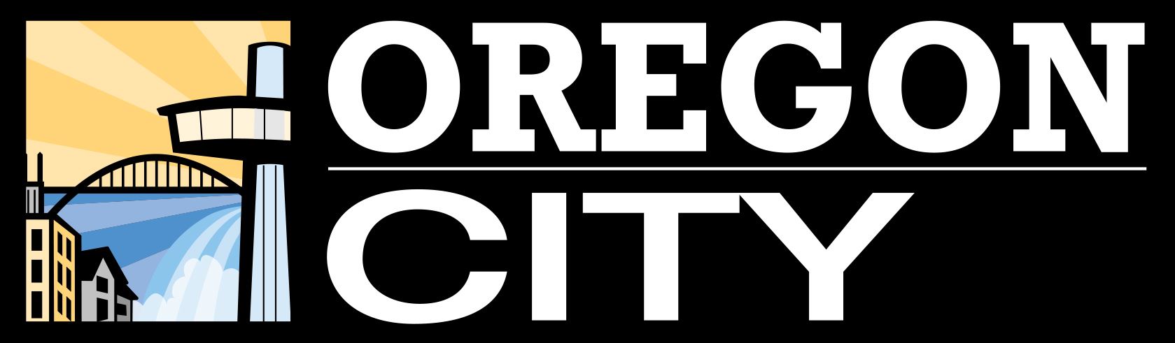 Oregon City logo horizontal black background