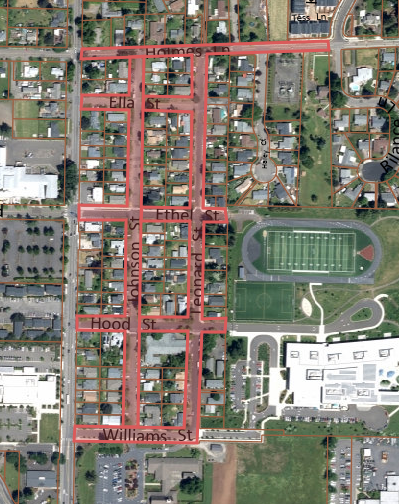 Holmes Lane closed at Reliance and Linn