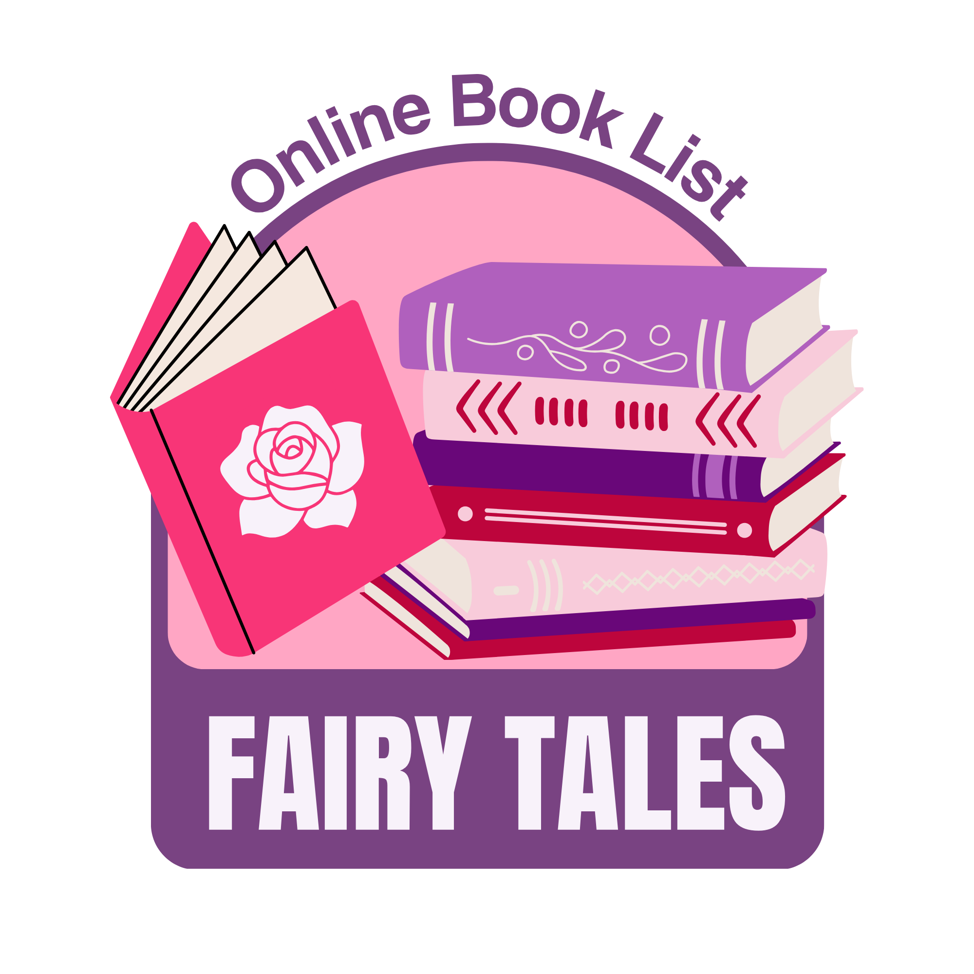 stack of books and a rose