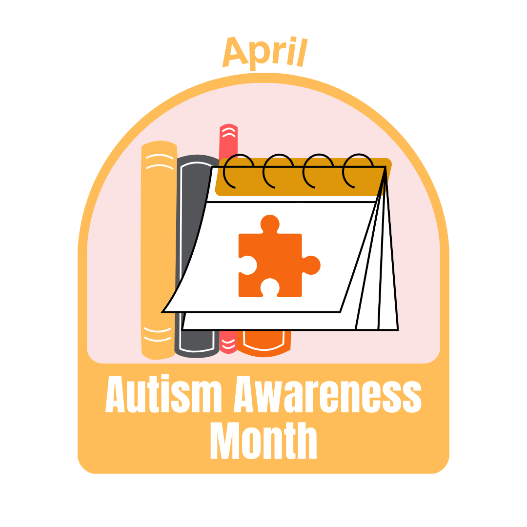 autism month calendar with a puzzle piece